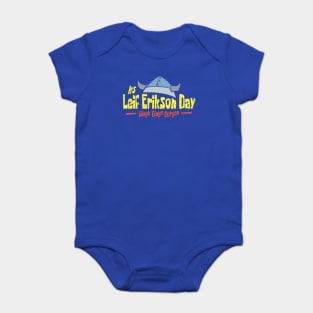Spongebob Squarepants Happy Leif Erikson Day Baby Bodysuit